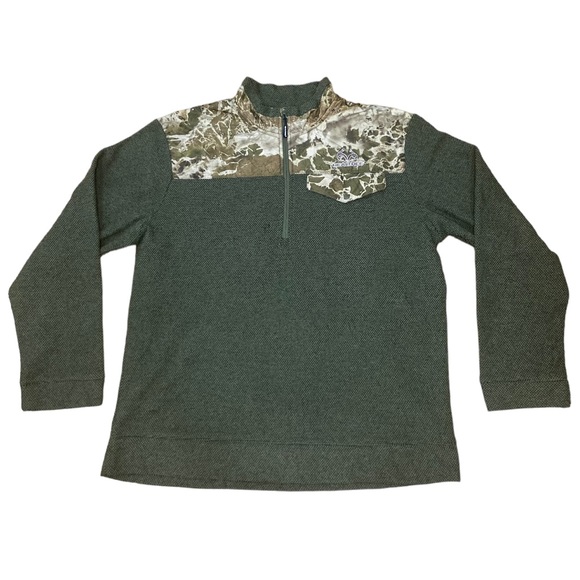 Olive Green Realtree Camouflage Zip Up Sweater (L) - Picture 2 of 6